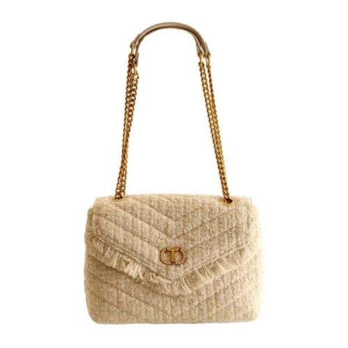 Stijlvolle Crossbody Claudi Handtas Twinset , Beige , Dames