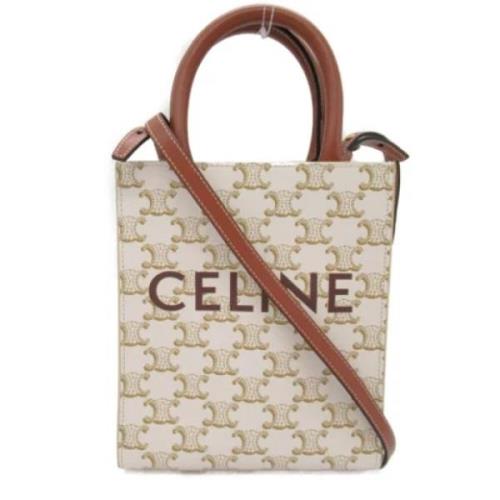 Pre-owned Fabric shoulder-bags Celine Vintage , White , Dames