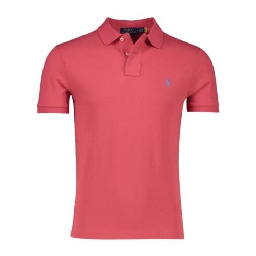 Rood Polo T-shirt Korte Mouw Slim Fit Ralph Lauren , Red , Heren