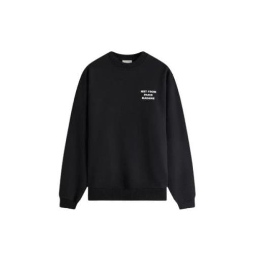 Slogan Sweatshirt Drole de Monsieur , Black , Heren