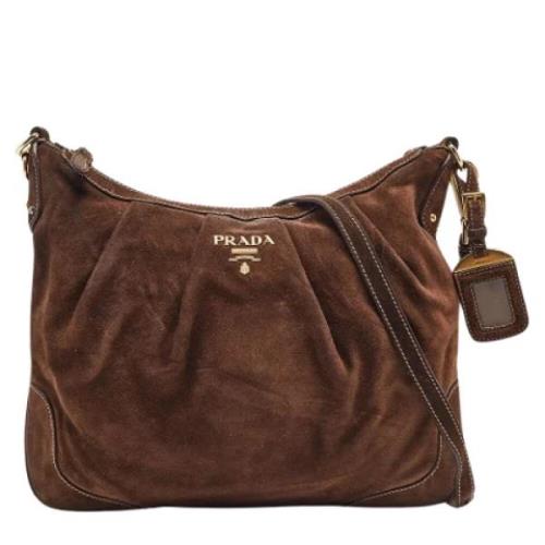 Pre-owned Suede prada-bags Prada Vintage , Brown , Dames