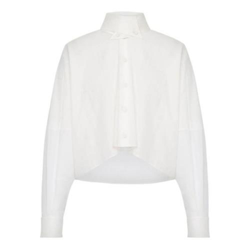 Witte Katoenmix Cropshirt Philosophy di Lorenzo Serafini , White , Dam...