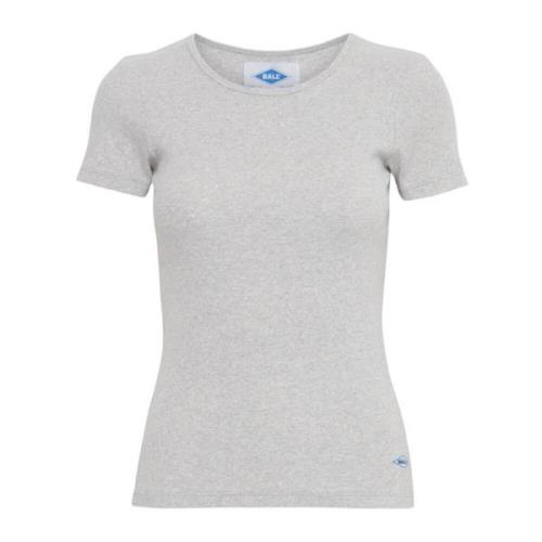 Sportieve T-shirt Top Medium Grey Melange Ball , Gray , Dames