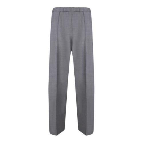 Grijze elastische taille broek Fabiana Filippi , Gray , Dames