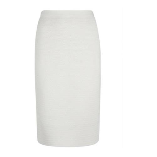 Witte Mat Stitch Rok Fabiana Filippi , White , Dames