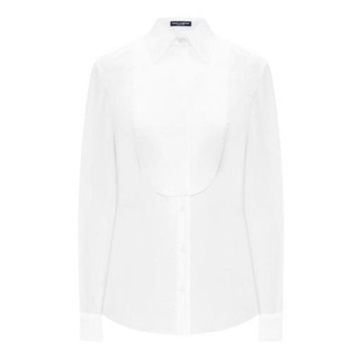 Casual Katoenen Overhemd voor Mannen Dolce & Gabbana , White , Dames