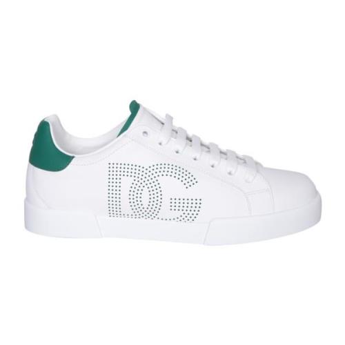 Sneakers met geperforeerd logo Dolce & Gabbana , White , Heren