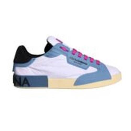 Multicolor Leren Lage Sneakers Dolce & Gabbana , Multicolor , Heren