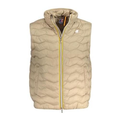 Mouwloos jack met Eco Warm technologie en logo rits K-Way , Beige , He...