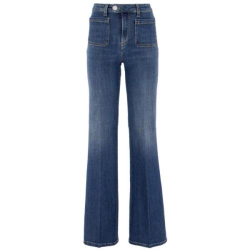 High Waisted Power Stretch Denim Jeans Pinko , Blue , Dames