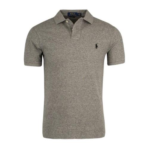 Grijze polo korte mouw slim fit Ralph Lauren , Gray , Heren