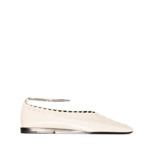 Crème Ballerina Schoenen Jil Sander , White , Dames