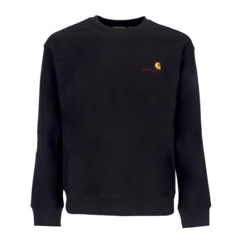 Script Crewneck Sweatshirt Zwart Carhartt Wip , Black , Heren