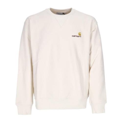 Script Sweat Crewneck Sweatshirt Soft Fit Carhartt Wip , Beige , Heren