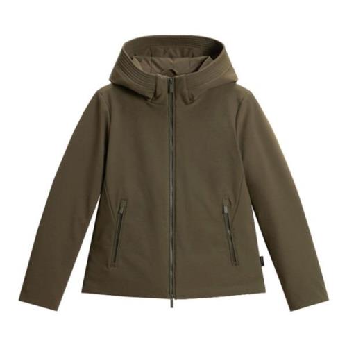 Korte Parka Jas voor Koud Weer Woolrich , Green , Dames