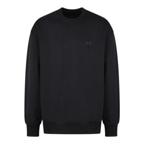 Katoenen Crewneck Sweatshirt Y-3 , Black , Heren