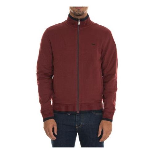 Logo Zip Sweatshirt met Piping Detail Harmont & Blaine , Red , Heren