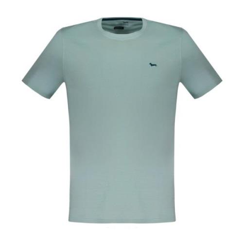 Korte Mouw T-shirt Groen Contrast Details Harmont & Blaine , Green , H...