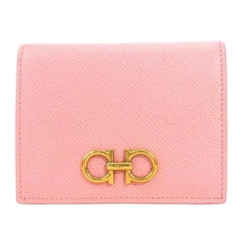 Pre-owned Leather wallets Salvatore Ferragamo Pre-owned , Pink , Dames