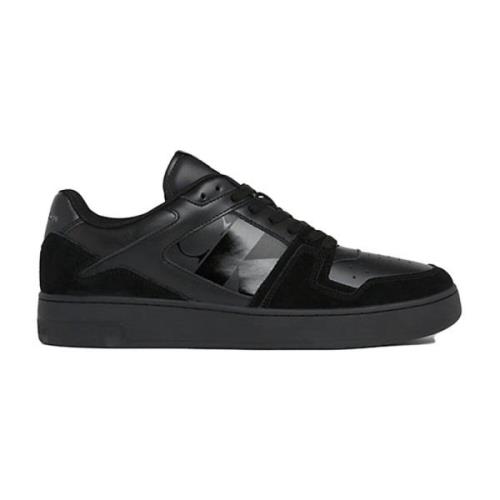 Leren Sneakers - Zwart Calvin Klein , Black , Heren