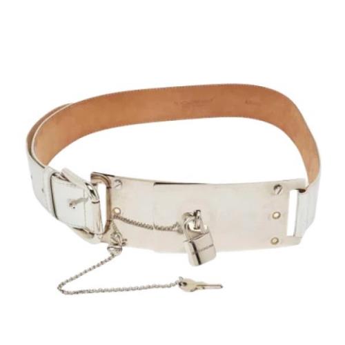 Pre-owned Leather belts Dolce & Gabbana Pre-owned , Gray , Dames