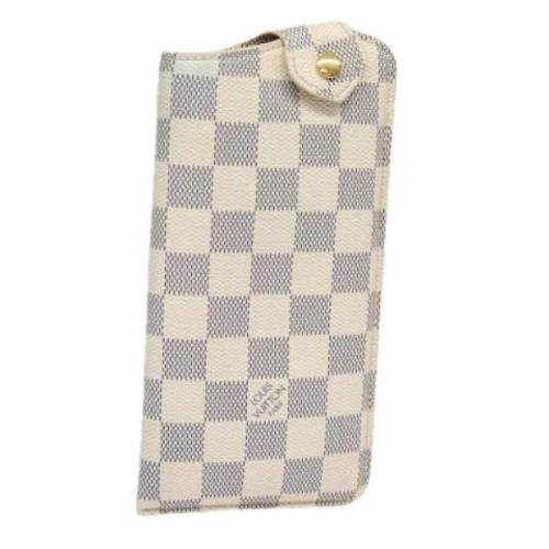 Pre-owned Canvas wallets Louis Vuitton Vintage , White , Dames