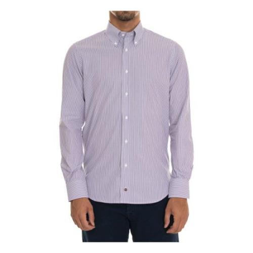 Gestreept Button-Down Casual Overhemd Càrrel , Purple , Heren