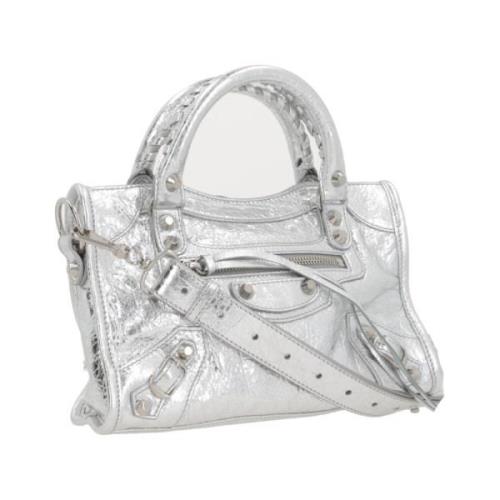 Mini Arena Studs Tas Balenciaga , Gray , Dames