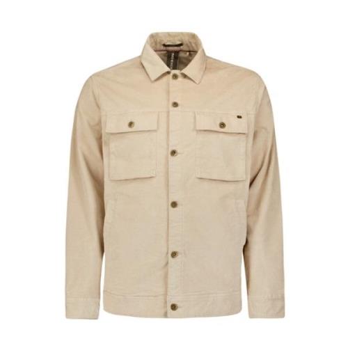 Corduroy Button-Up Overshirt No Excess , Beige , Heren