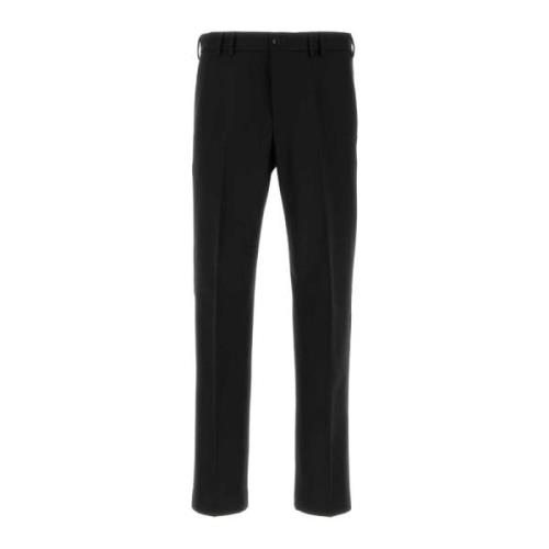 Elegante Zwarte Wollen Broek PT Torino , Black , Heren