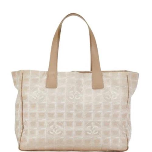 Pre-owned Fabric totes Chanel Vintage , Beige , Dames