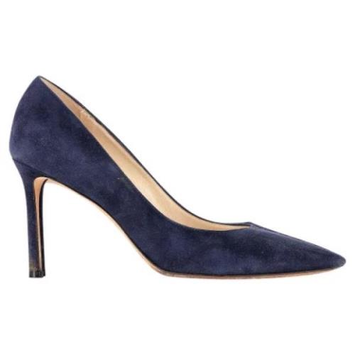 Pre-owned Suede heels Jimmy Choo Pre-owned , Blue , Dames