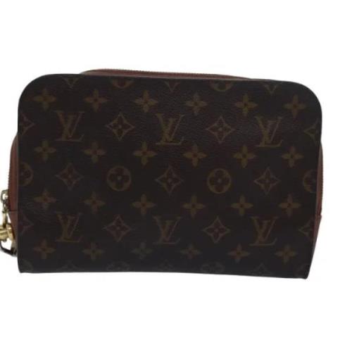 Pre-owned Canvas clutches Louis Vuitton Vintage , Brown , Dames