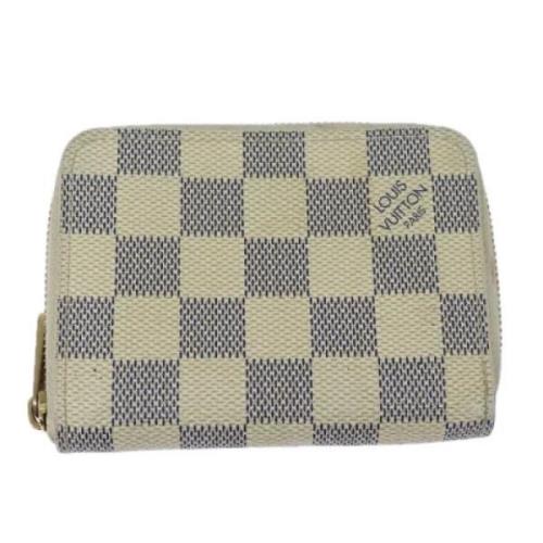 Pre-owned Canvas wallets Louis Vuitton Vintage , White , Dames