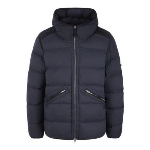 Naadloze Tunnel Nylon Donsjas Stone Island , Blue , Heren