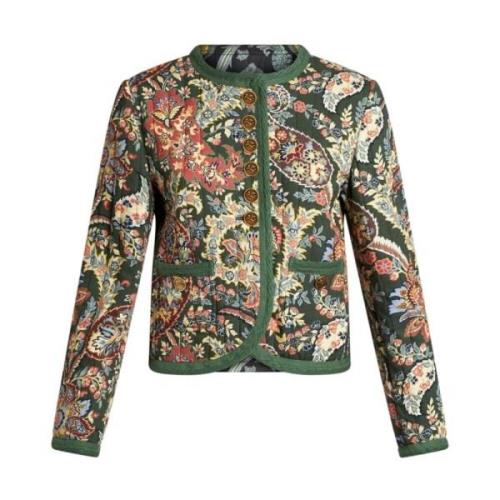 Groene Paisley Print Jas Etro , Multicolor , Dames