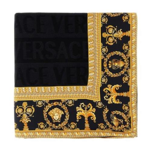 Barok Geborduurd Wol Zijde Deken Versace , Multicolor , Unisex