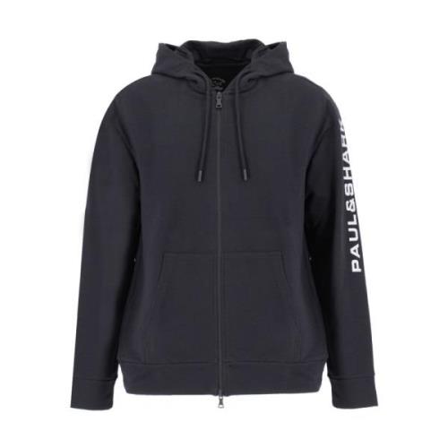 Stijlvolle Zip-through Hoodie Paul & Shark , Black , Heren