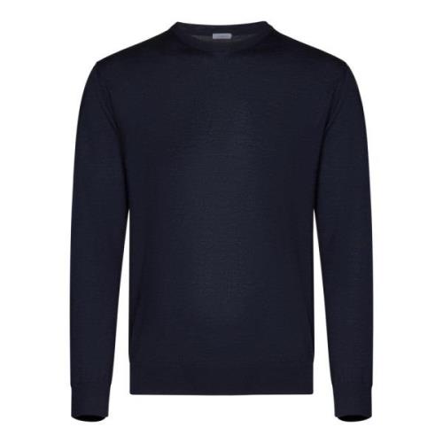 Blauwe Crewneck Cashmere Zijde Sweater Malo , Blue , Heren