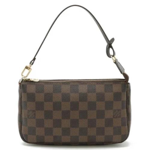 Pre-owned Fabric clutches Louis Vuitton Vintage , Brown , Dames