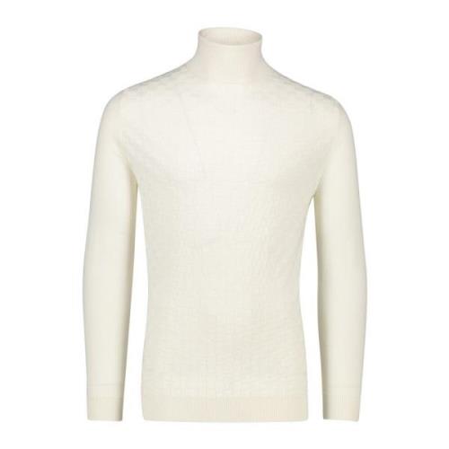 Ecru Wollen Turtleneck Trui Cavallaro , Beige , Heren