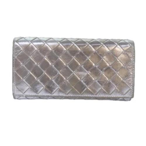 Pre-owned Leather wallets Bottega Veneta Vintage , Gray , Dames