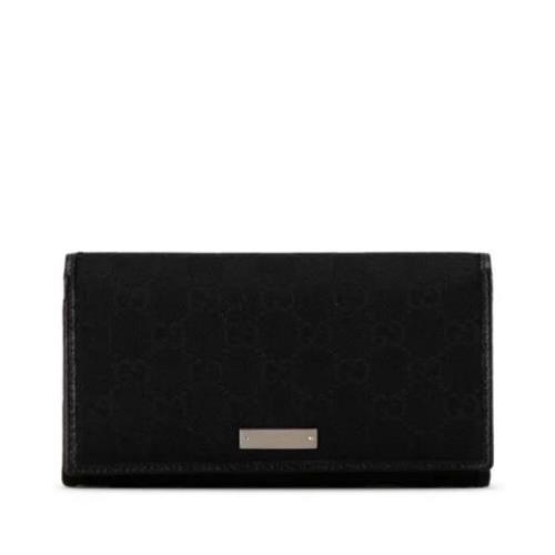 Pre-owned Canvas wallets Gucci Vintage , Black , Dames