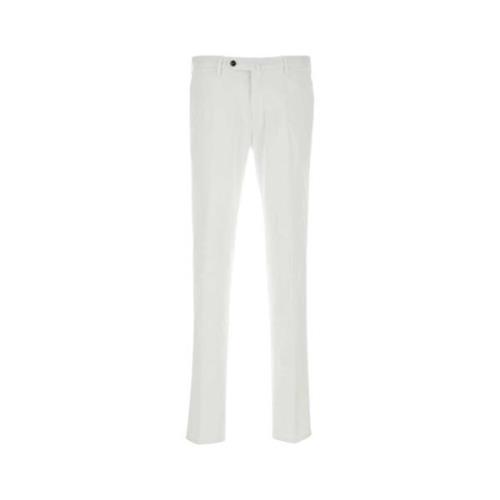 Stretch Modal Blend Witte Broek PT Torino , White , Heren