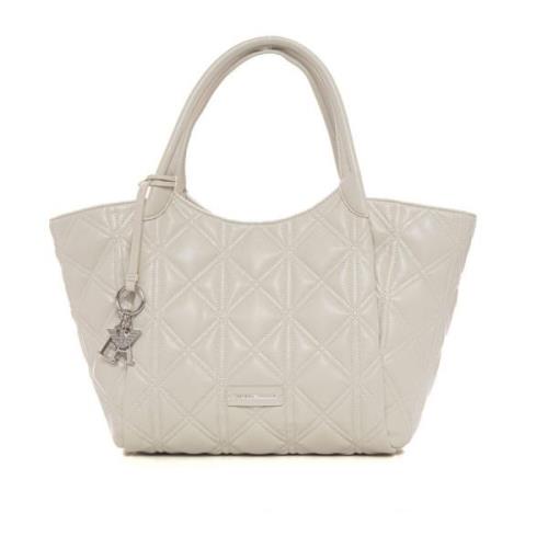 Gewatteerde Shopper met Dubbele Handvatten Emporio Armani , Beige , Da...