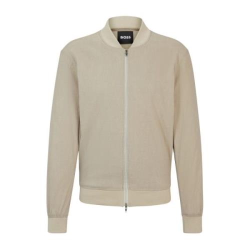 Bruine Bomberjack met ritssluiting Hugo Boss , Beige , Heren