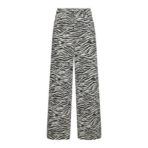 Zioncc Zebra Wijde Broek Co'Couture , Black , Dames