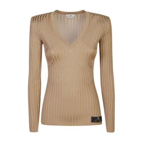 Beige Sweatshirt Aw24 Damesmode Elisabetta Franchi , Beige , Dames