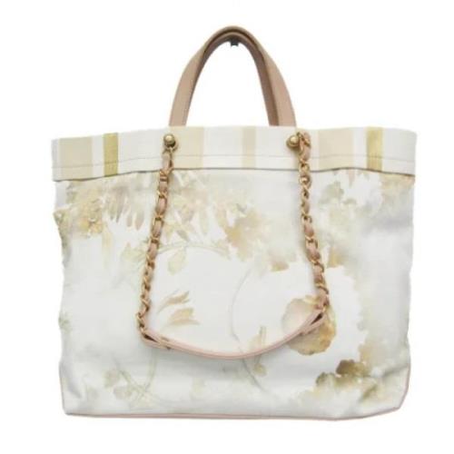 Pre-owned Canvas totes Chanel Vintage , Beige , Dames