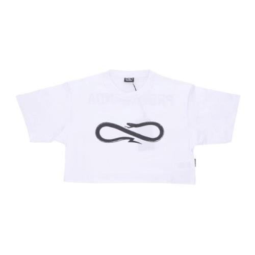 Logo Crop Top Tee White Propaganda , White , Dames